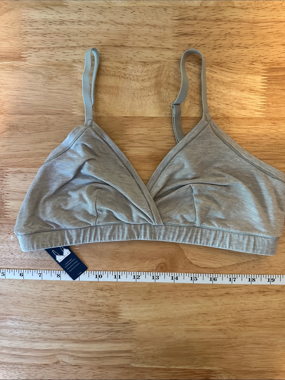 Soft Wireless Triangle Bralette in gray